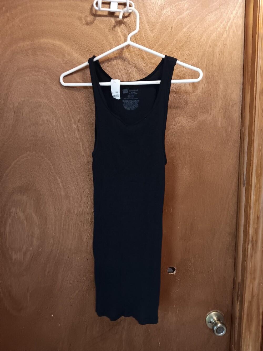 Mens. Black Ribbed Tank Top